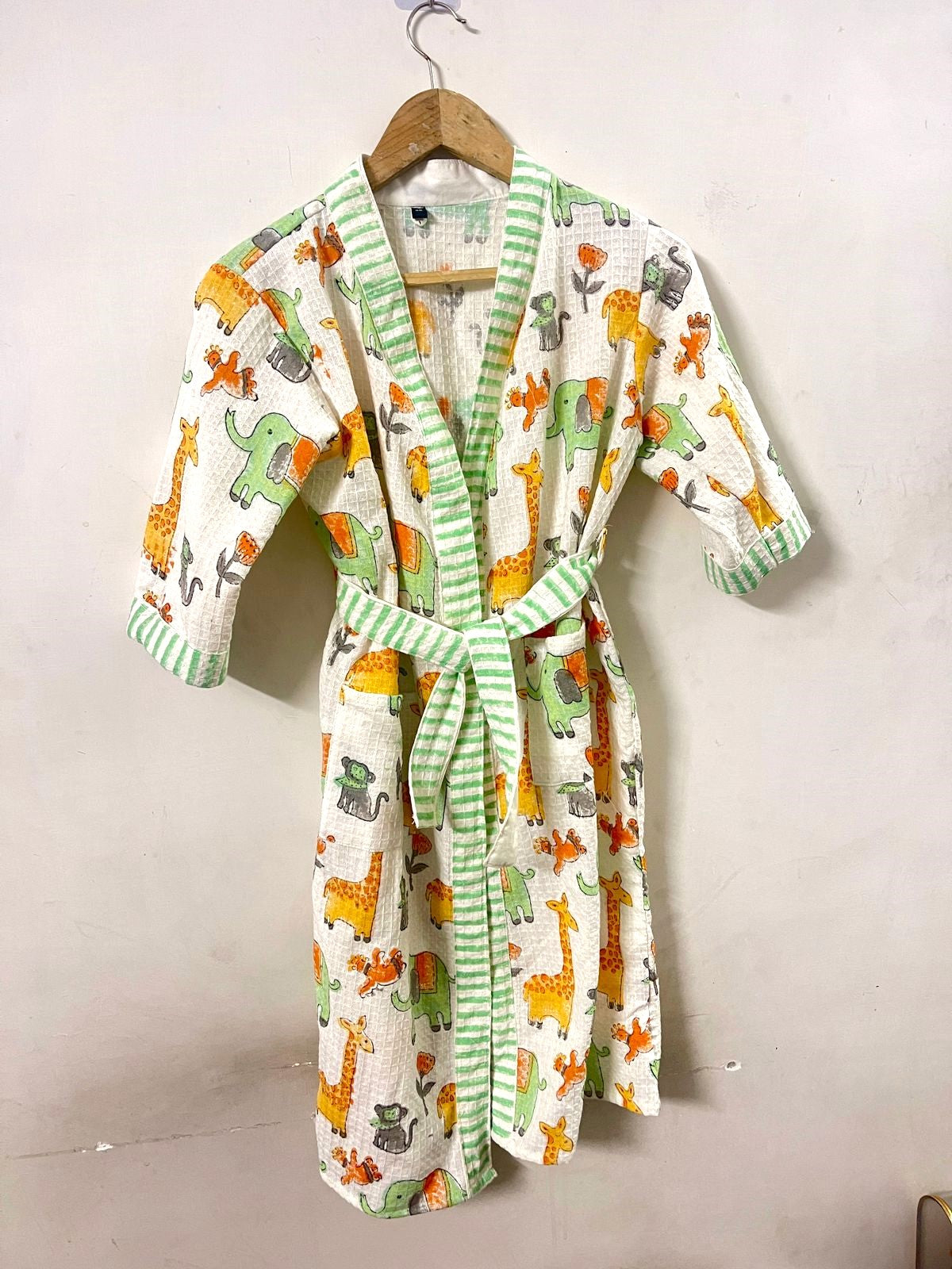 Animal Print Kids Bathrobe