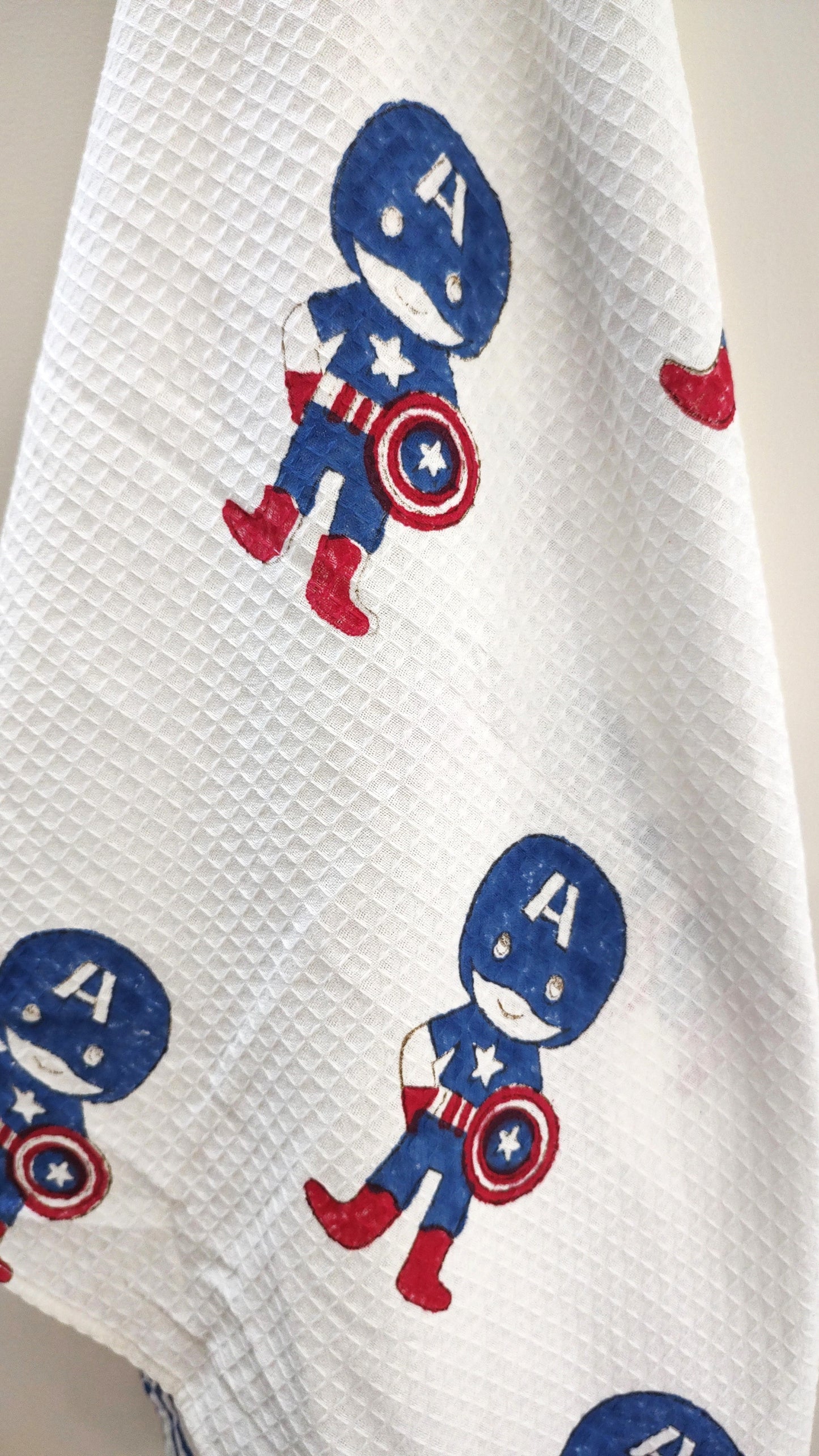Captain America Block Printed Bath Towels