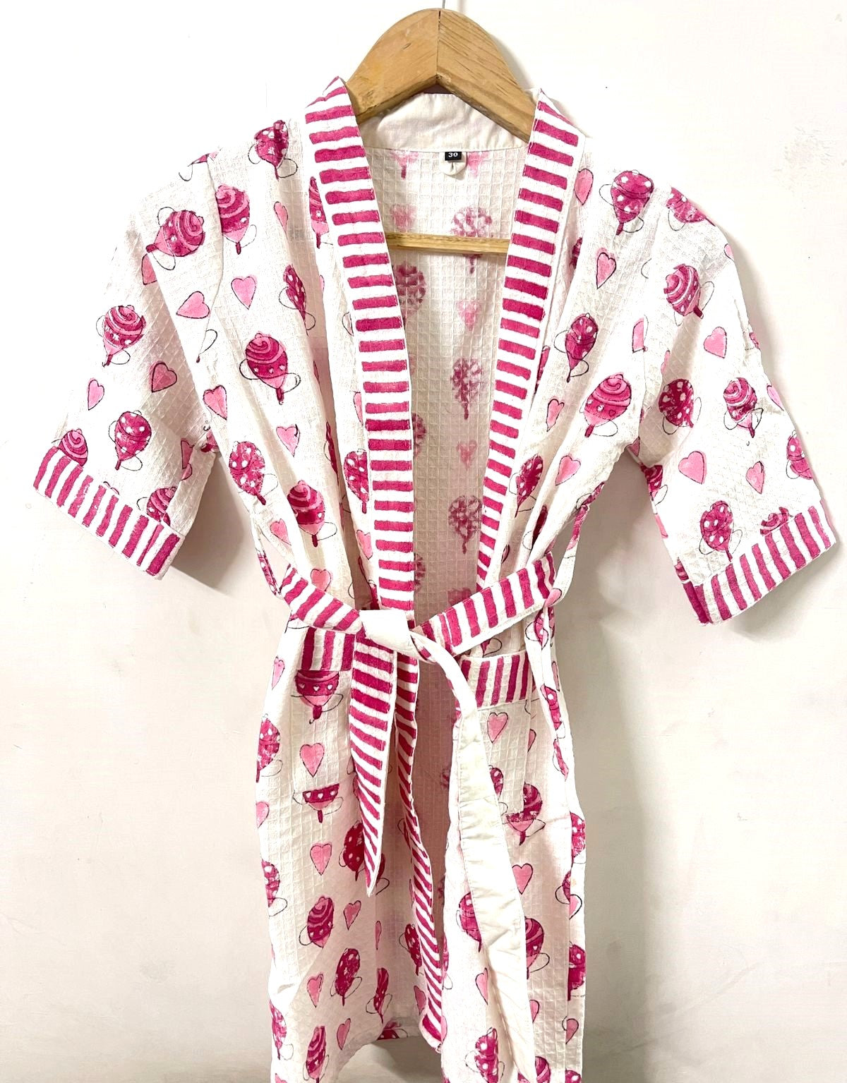 Pink Lattoo Kids Bathrobe