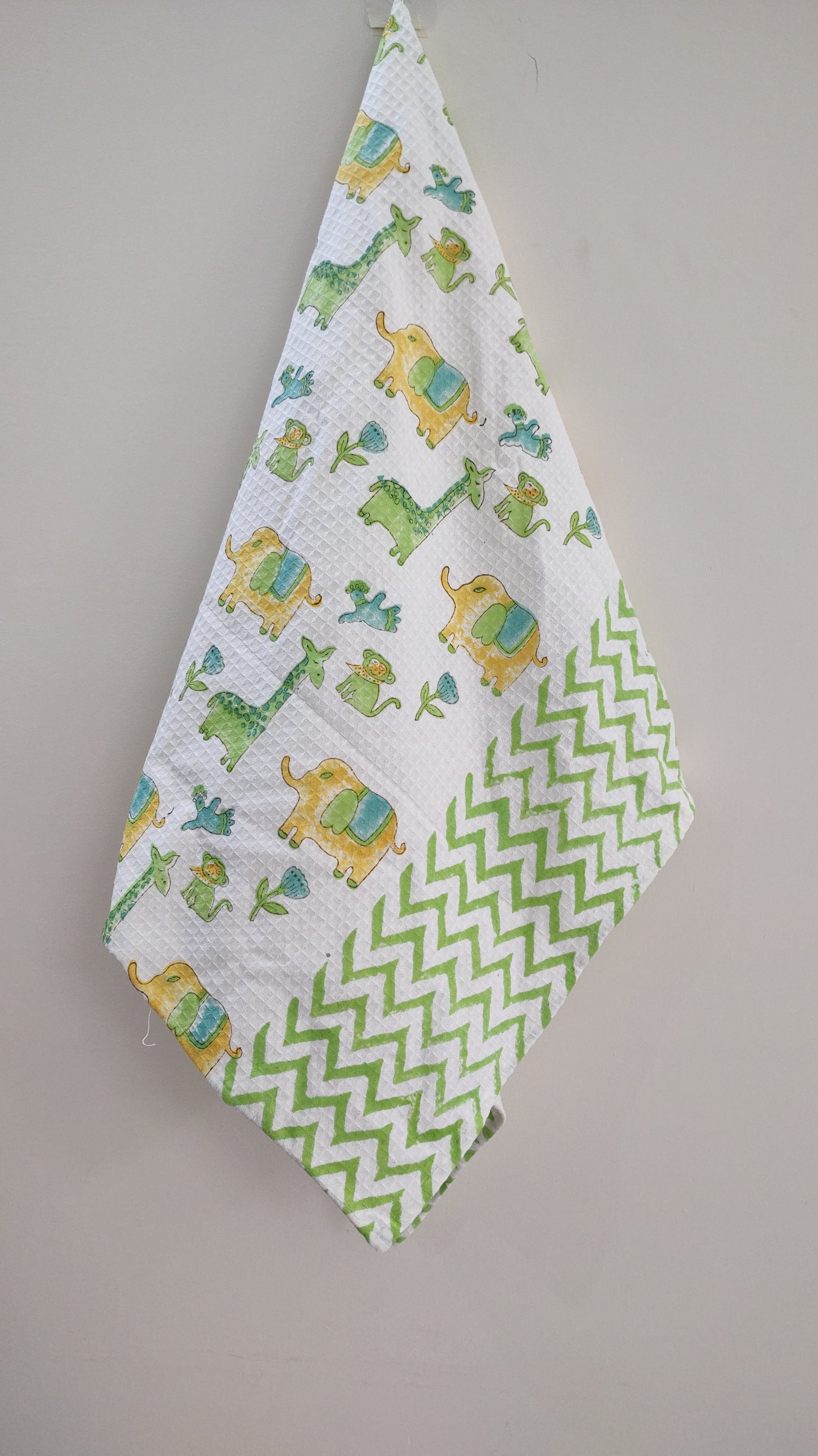 Animal 2 Block Printed Bath Towels