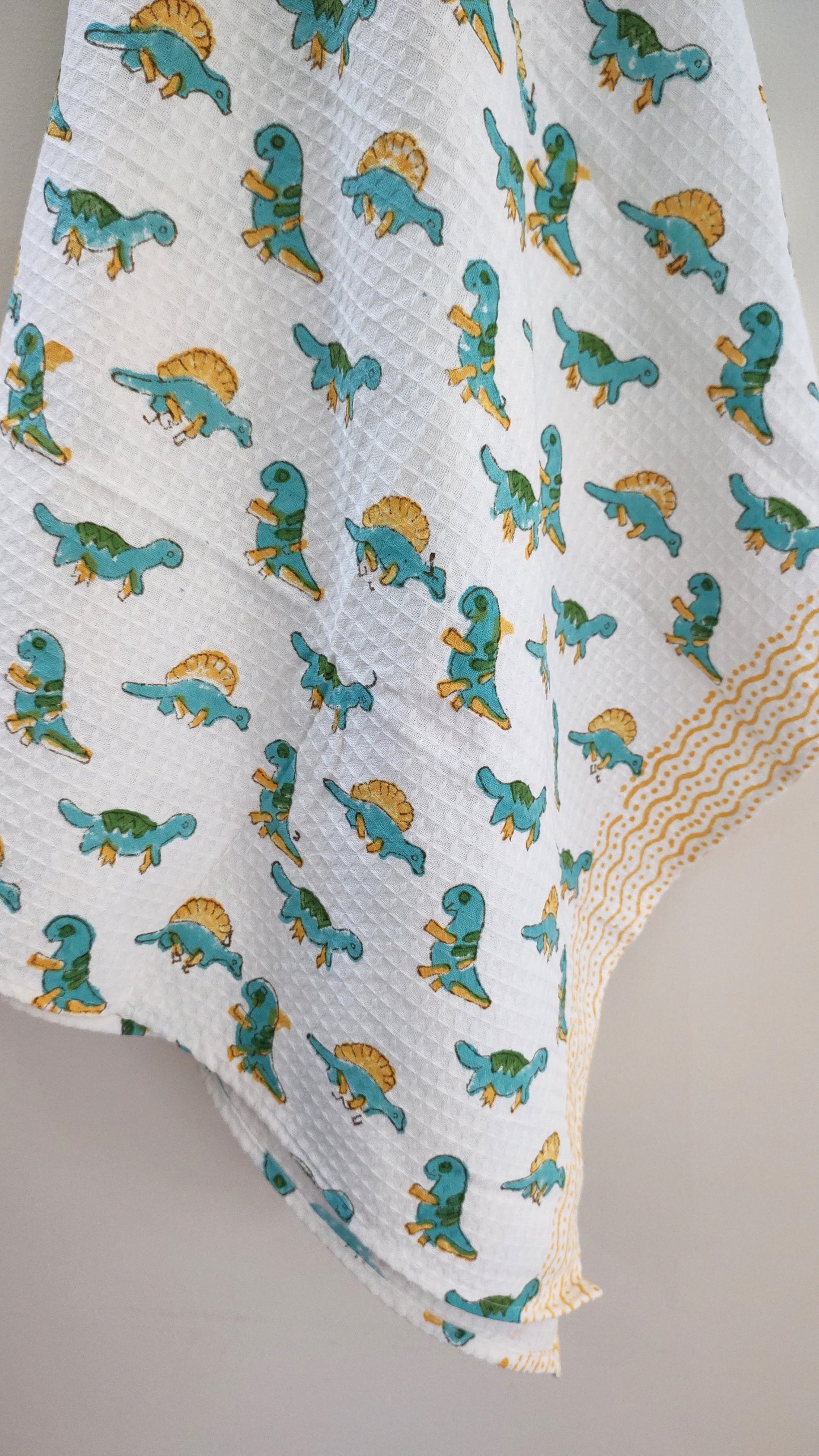 Dino Block Printed Bath Towels