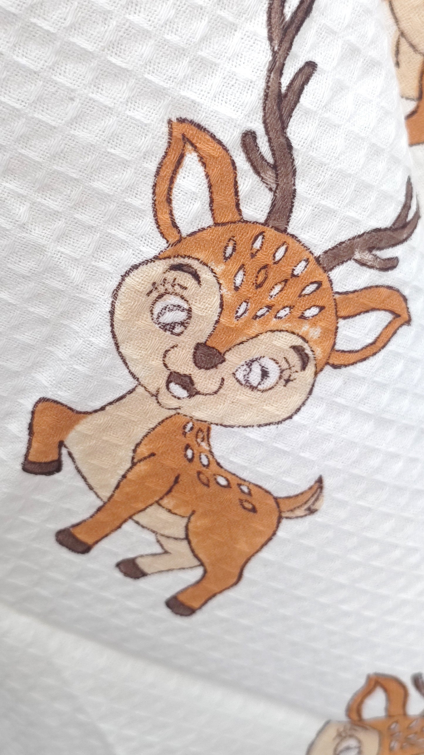 Deer Block Printed Bath Towels