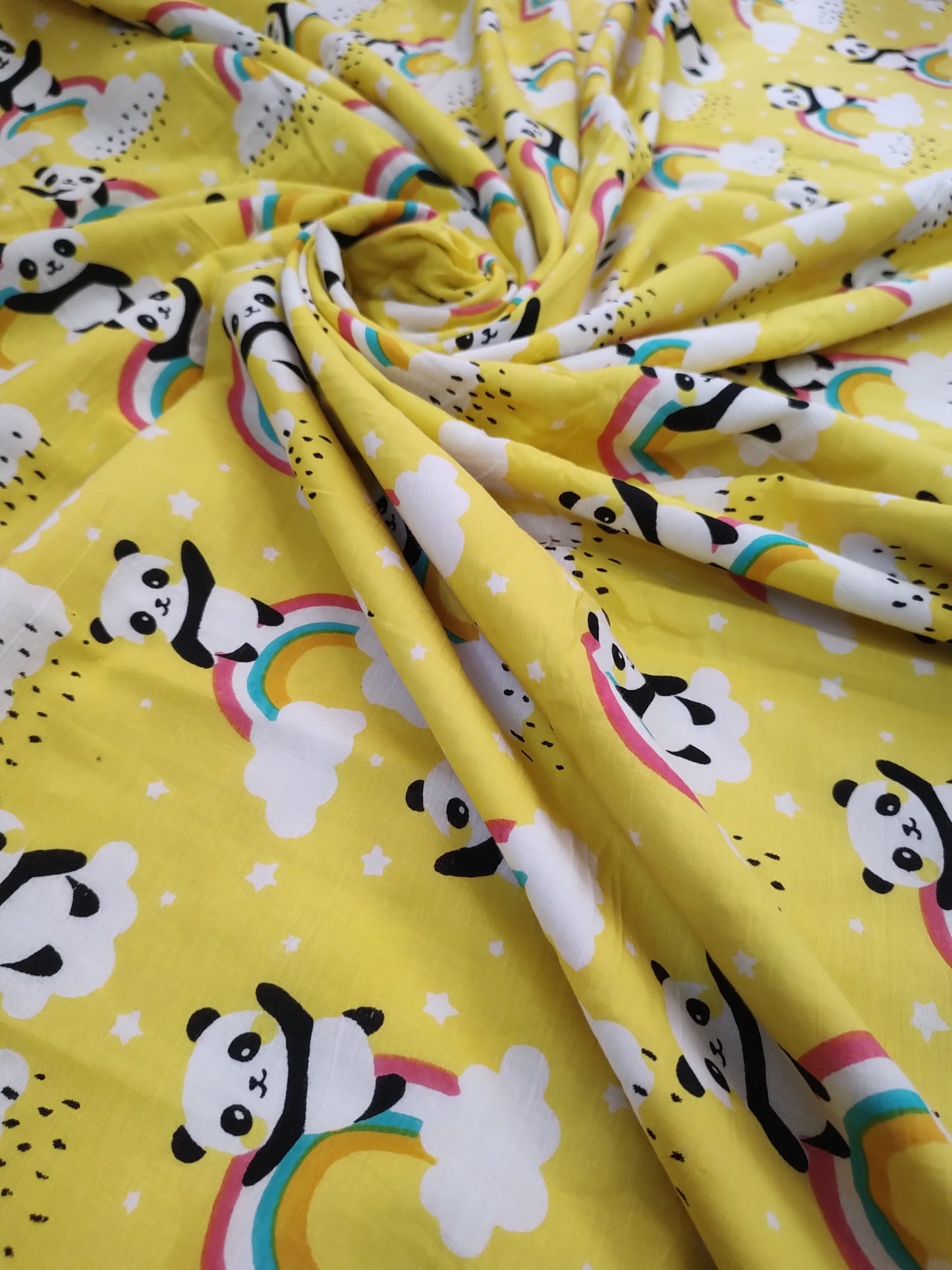 Pink Yellow Panda Quilt