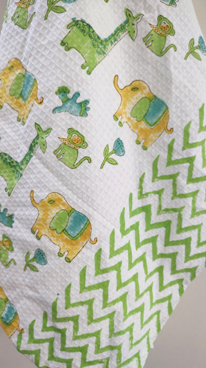 Animal 2 Block Printed Bath Towels