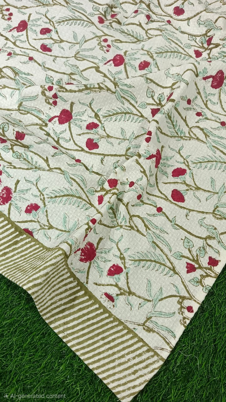 Red Floral Towel
