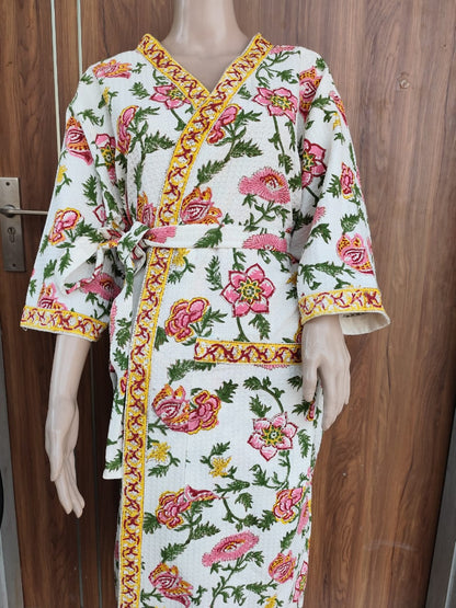 Floral Adult Bathrobe