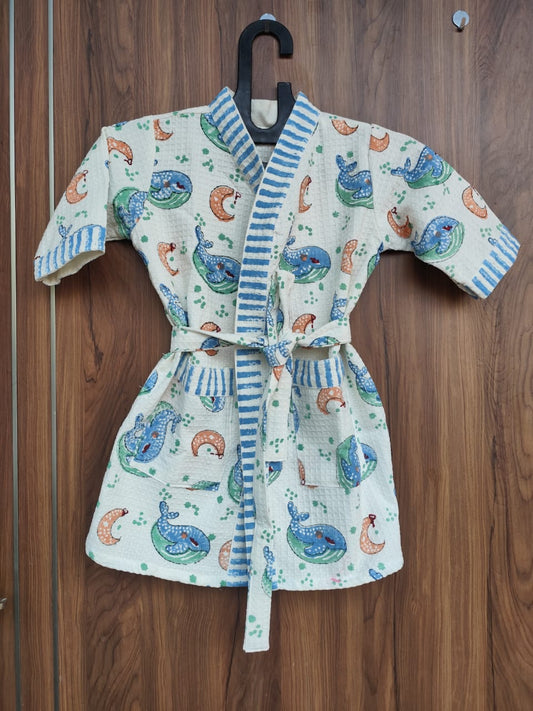 Whale Kids Bathrobe