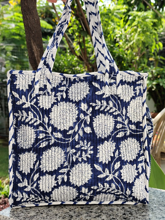 Lunch Bag Blue & White