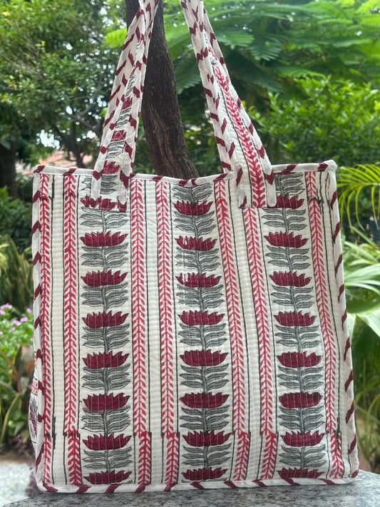 Lunch Bag Red Floral