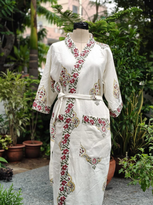 Royal Floral Adult Bathrobe