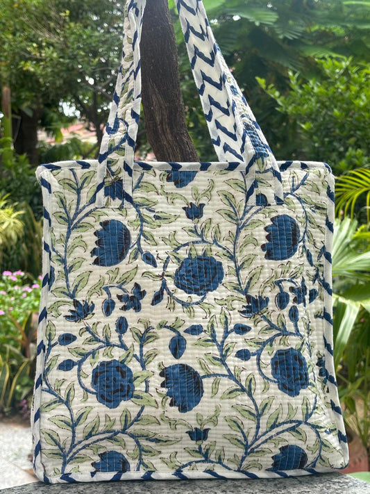 Lunch Bag Blue Floral